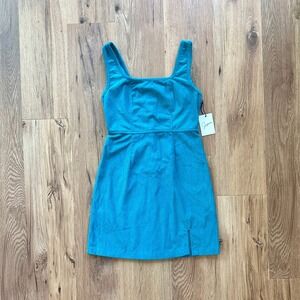 Japna Teal Blue Corduroy Mini Dress New With Tags Women's Small